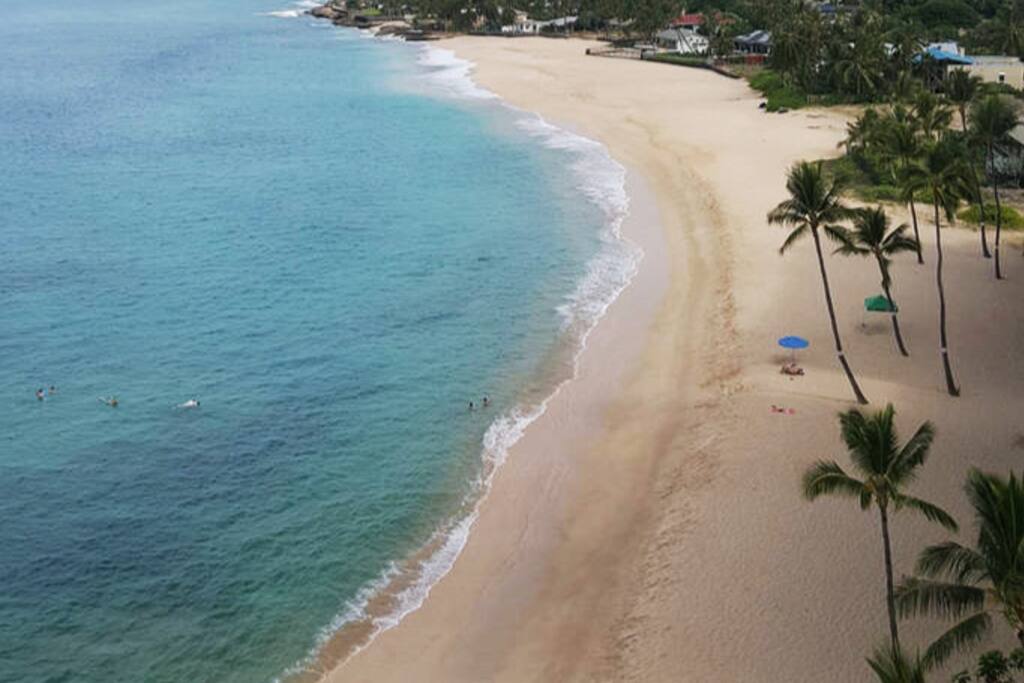 Your actual view of the beach from your lanai...