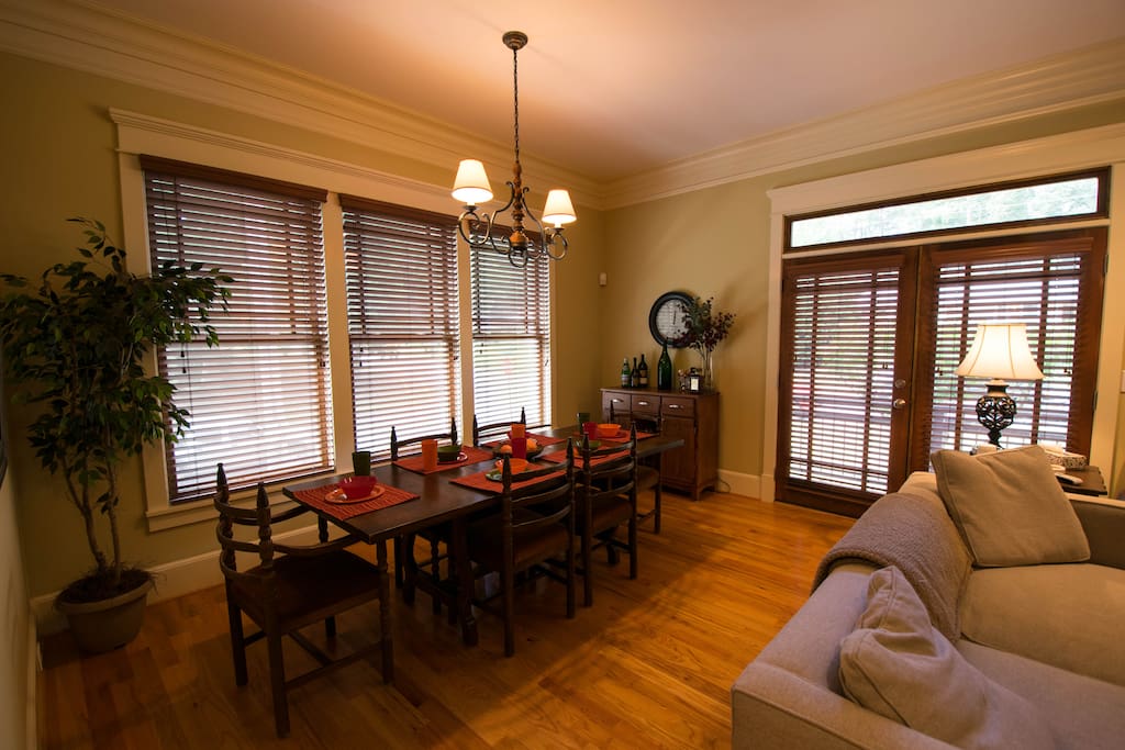Enjoy the natural light as you serve your favorite meal.