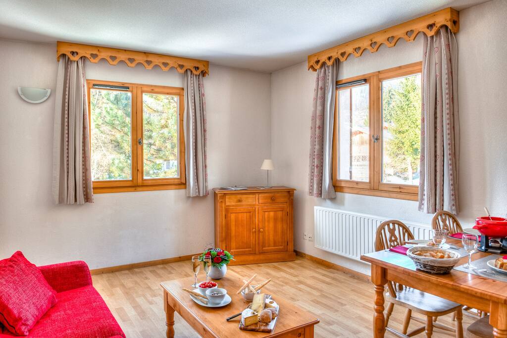 The comfy sofa pulls out to a Double bed, and there is a Bunk bed in the Sleeping Alcove.