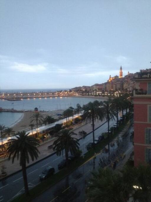View of the sea from the balcony