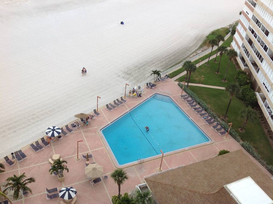 View of the pool from 12th floor balcony.