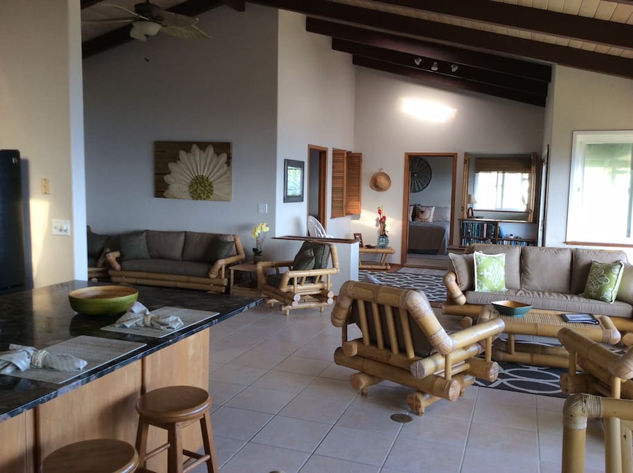 Spacious upper level 1 story private home on Ocean front.