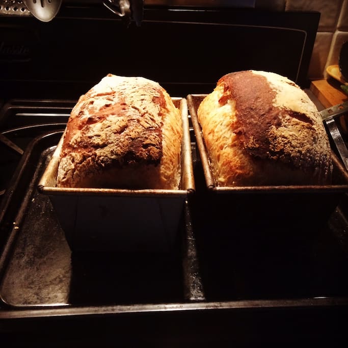 Homemade bread for breakfast