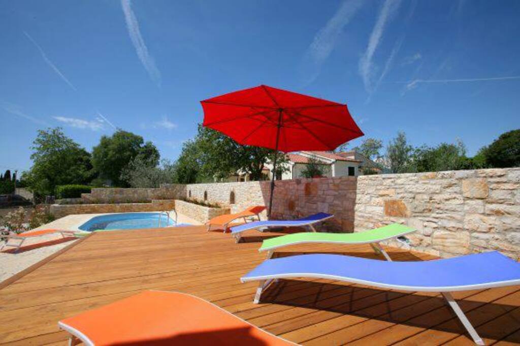 Sun terrace with pool