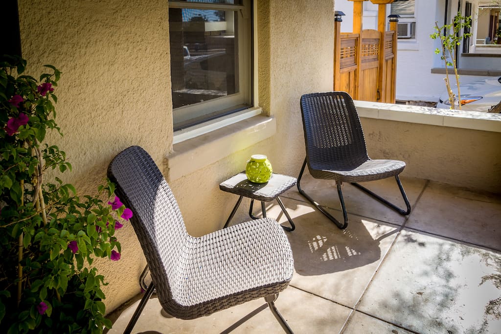 Private front porch, perfect for lounging