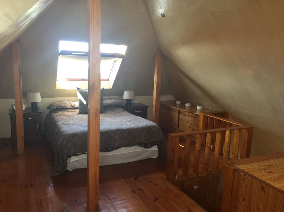 Open plan loft bedroom