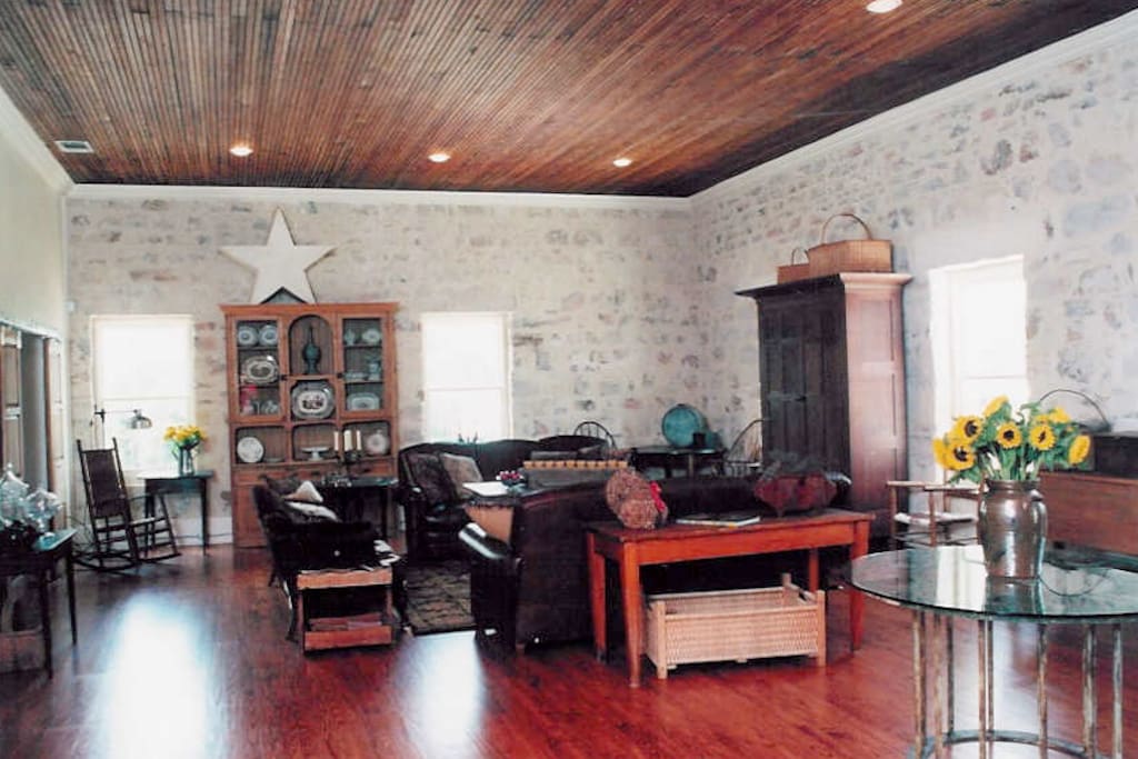 Completely restored with orginal 24" limestone walls and original beaded board ceilings