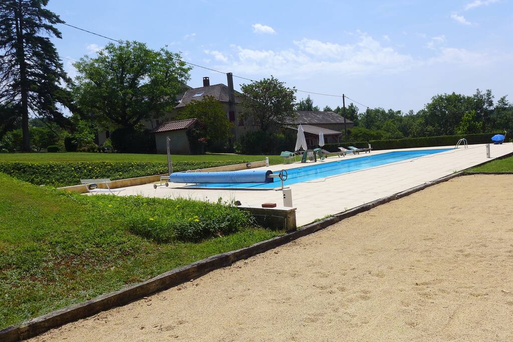 Long view of Lap Pool LaBouyssiere Cassagnes