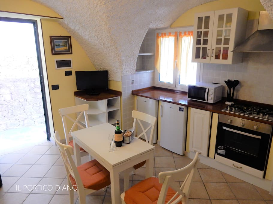 Cucina con tutti i comfort.