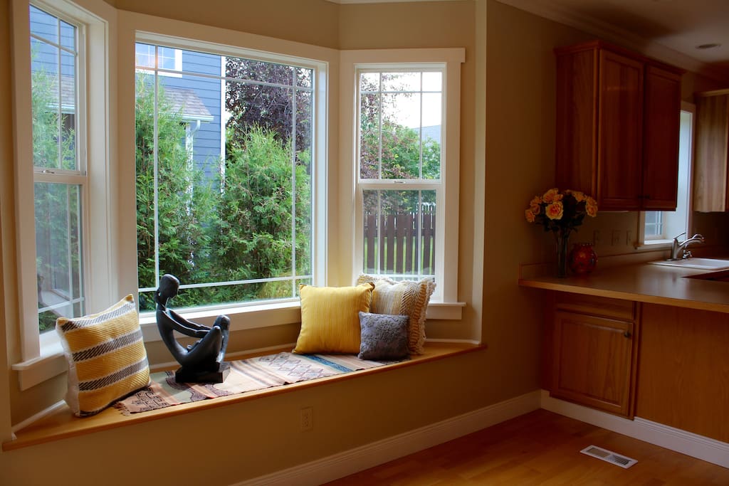 Bay window in kitchen