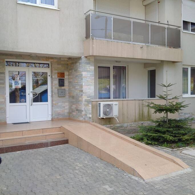 Apartments building entrance