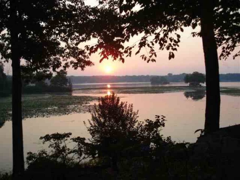 View of the sunrise from the back deck