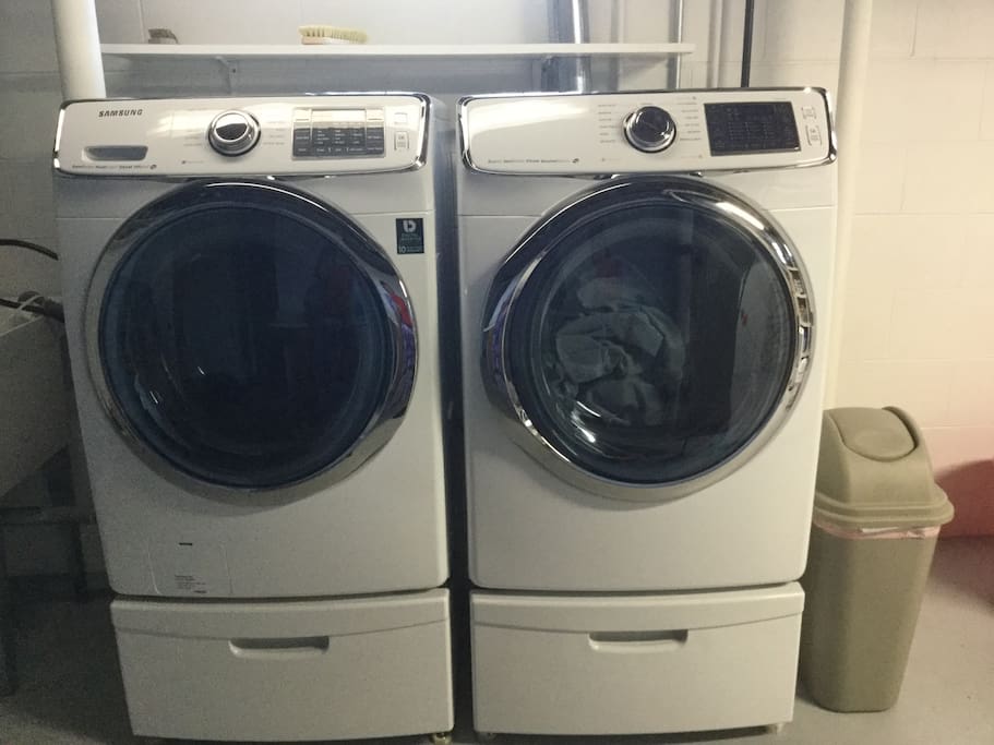 Washer and dryer in the basement