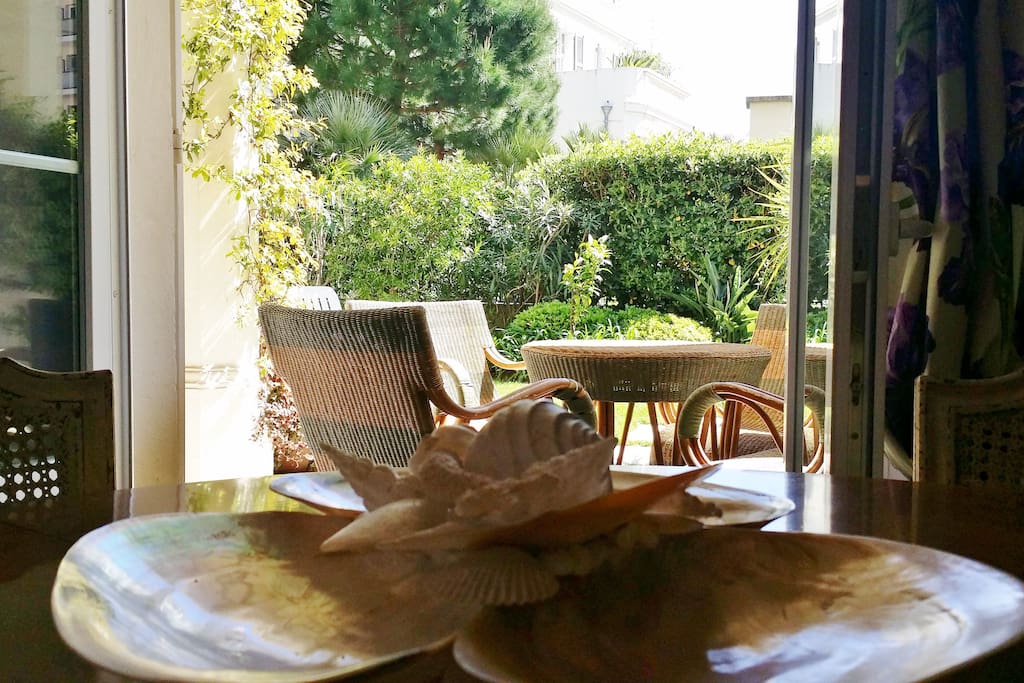 View from the dining table in the living room!
