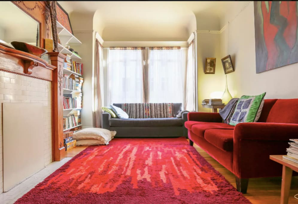 The living room can be yours! We can put a single bed in here.