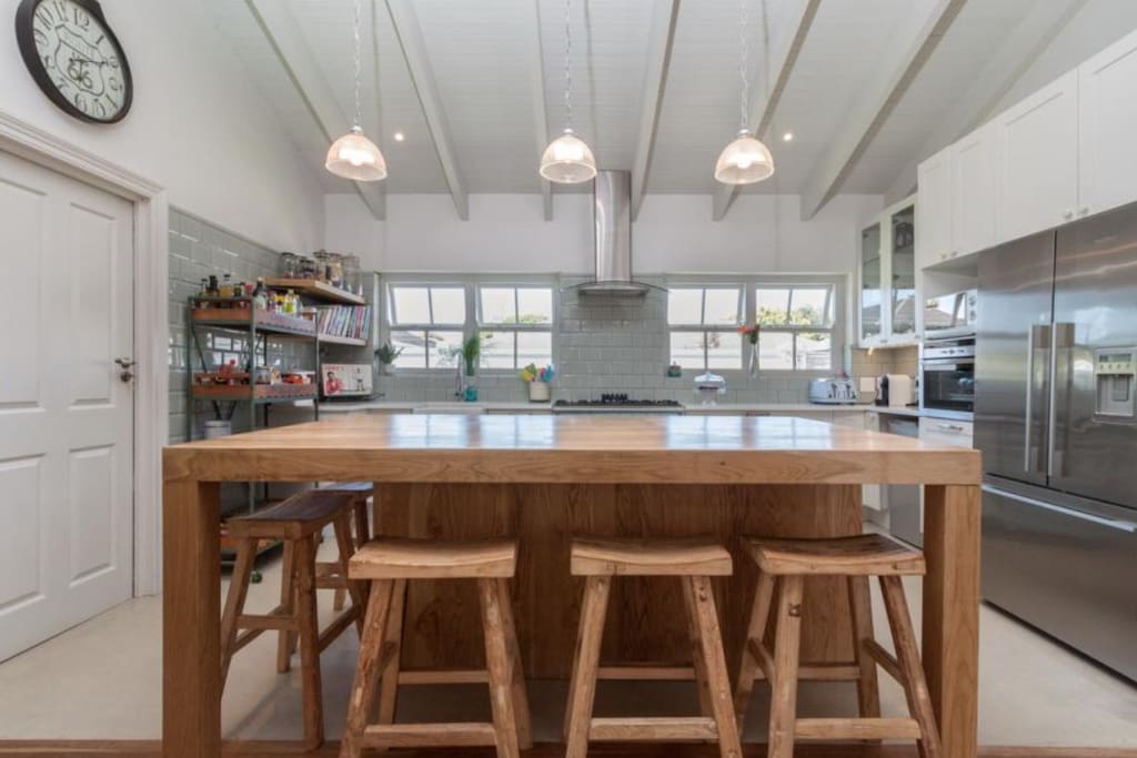 Gourmet kitchen.