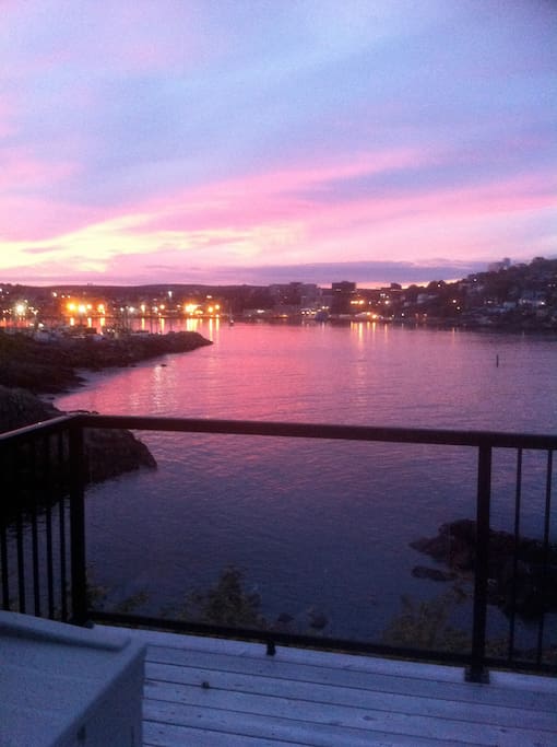 From the front deck.