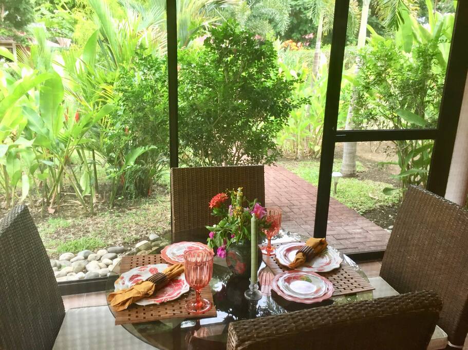 All day dining overlooking gardens.