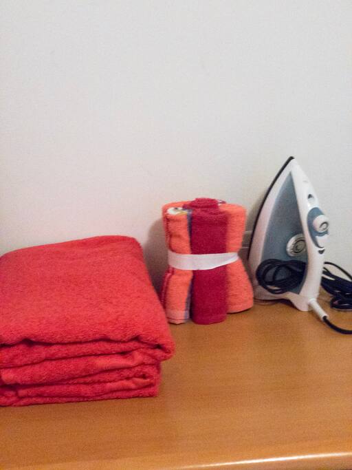 Always extra Towels and iron.