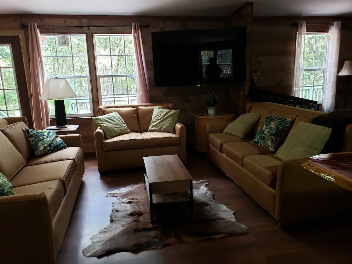 双人沙发床和开放式概念，让每个人都保持整合，同时分享宝贵的时间