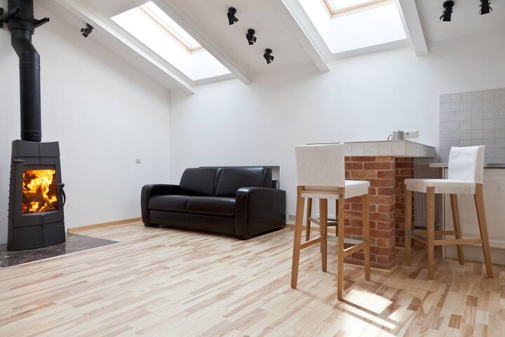 Loft with a Fireplace: Luxury Area