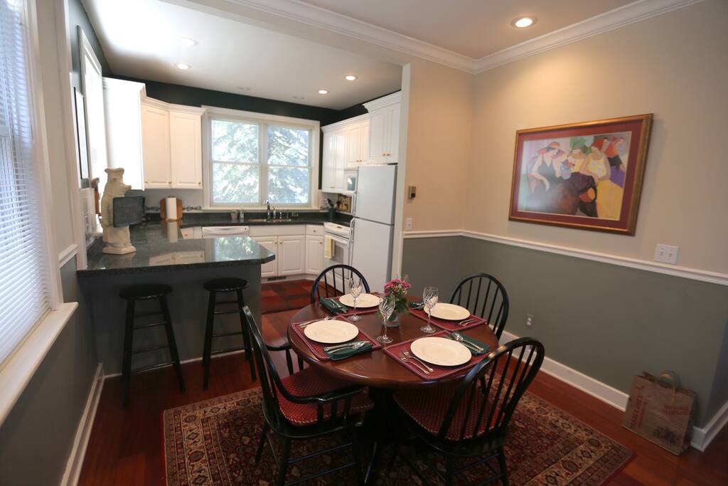 Main level kitchen and dining room