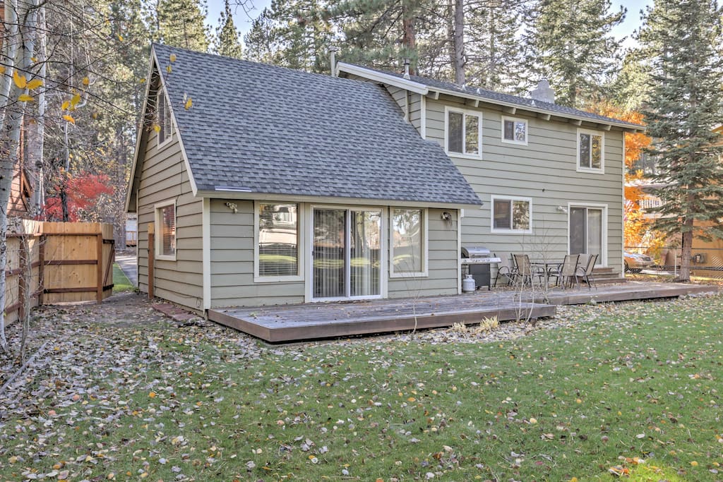 This 3-bedroom, 2-bath home features a furnished deck looking out on the yard.
