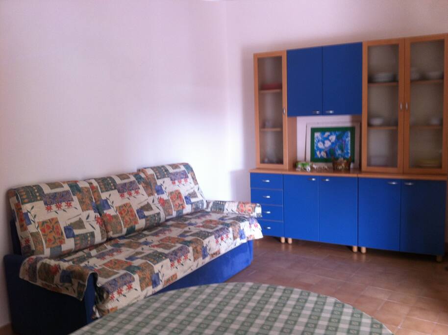 Soggiorno con divano letto