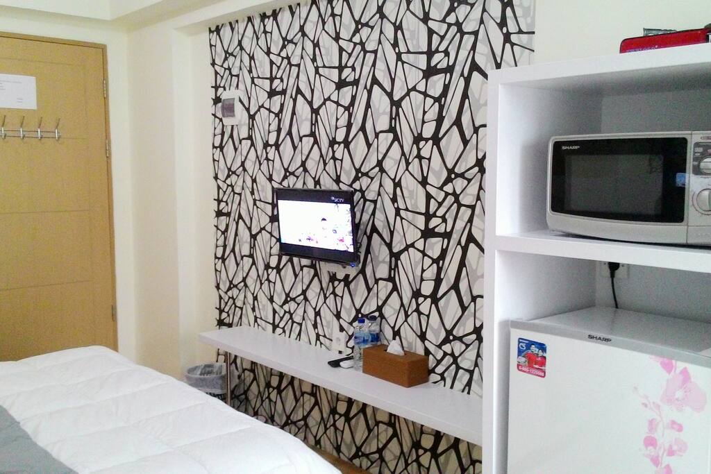 TV + microwave + Refrigerator
