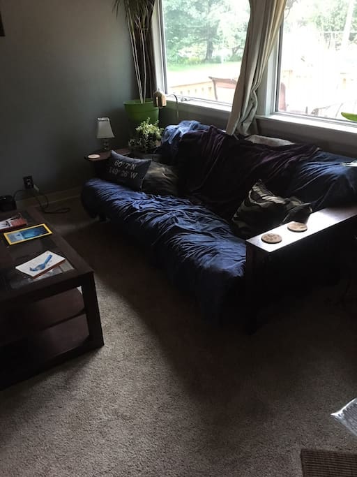Futon in "up" position