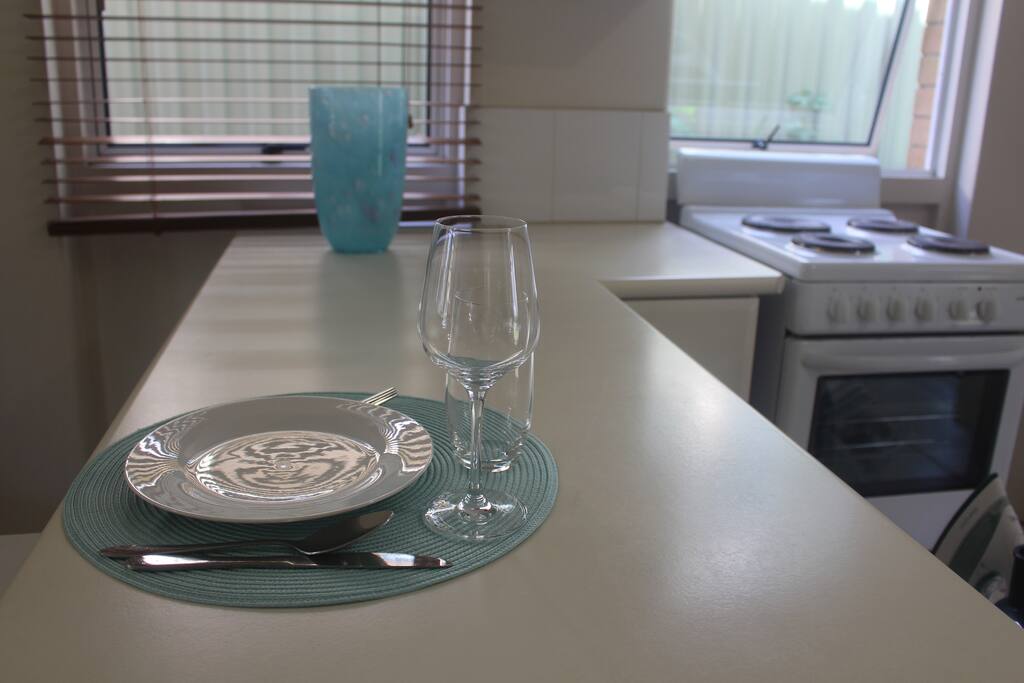 Modern dining space.