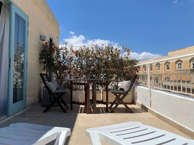 Penthouse & Terrace in Friendly Historic Townhouse
