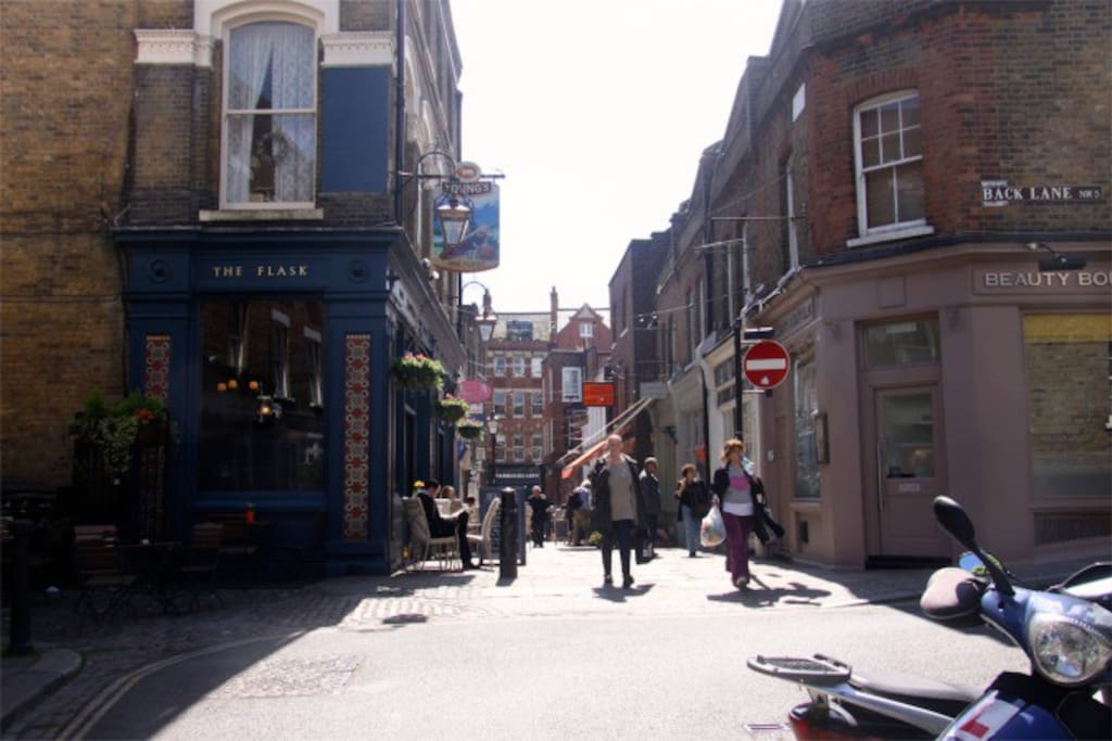Flask Walk is one of the best locations in Hampstead