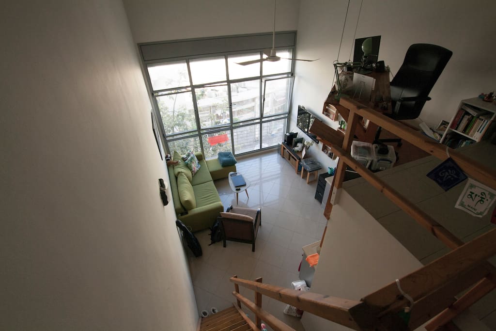 View of the living room from the gallery floor