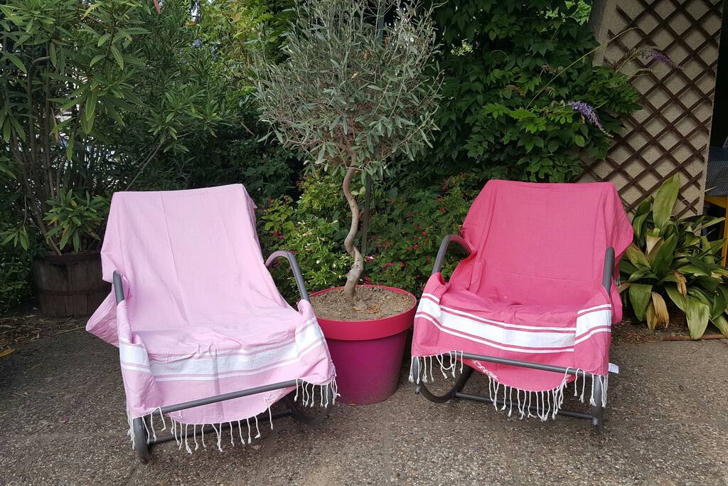 Coin détente sur fauteuils à bascule