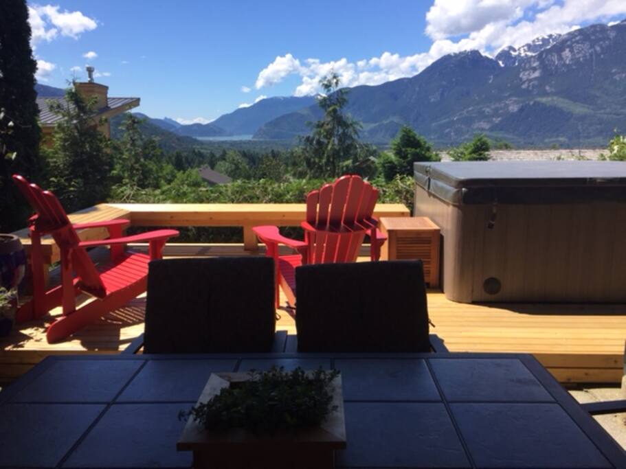 Sit back and soak in the views of Howe Sound from the sunny patio.