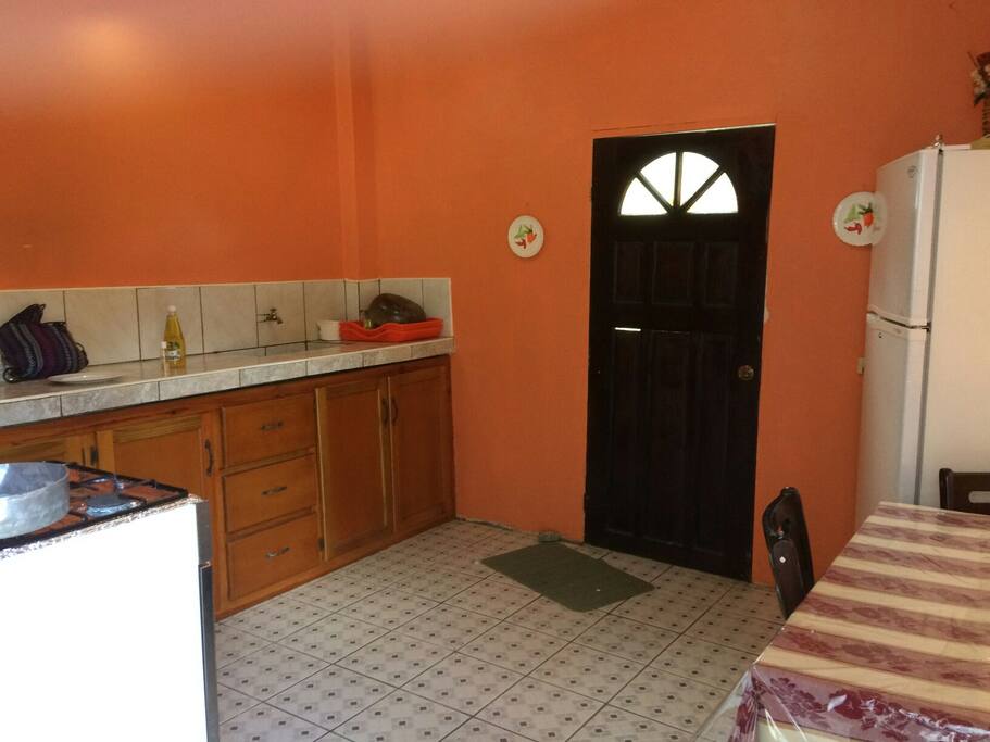 Kitchen of a one bedroom apartment