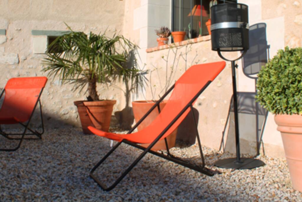 Au soleil sur la terrasse ouest