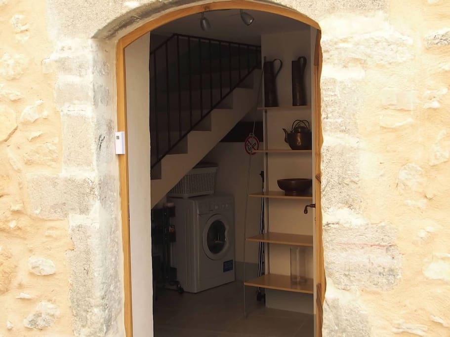 Hallway, stairs and utility corner