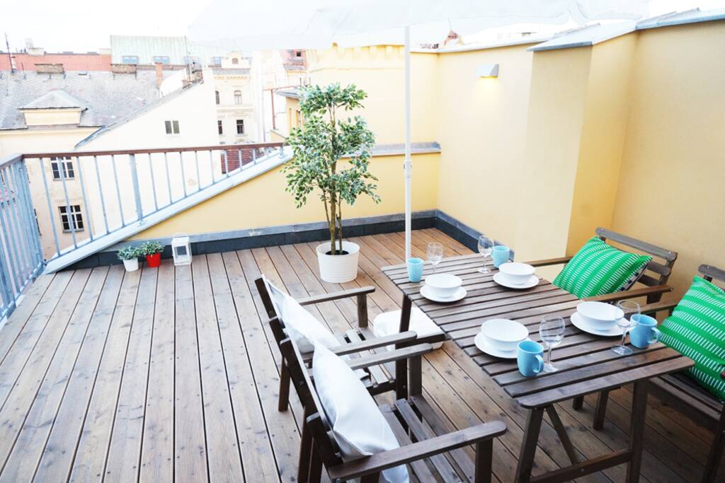 2BR with Terrace in Heart of Prague Apartments for Rent in Prague