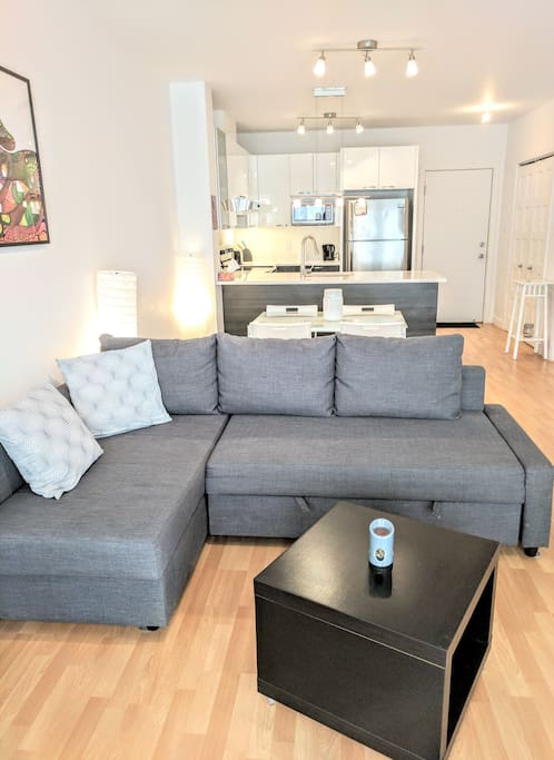 Canapé transformable en lit queen
