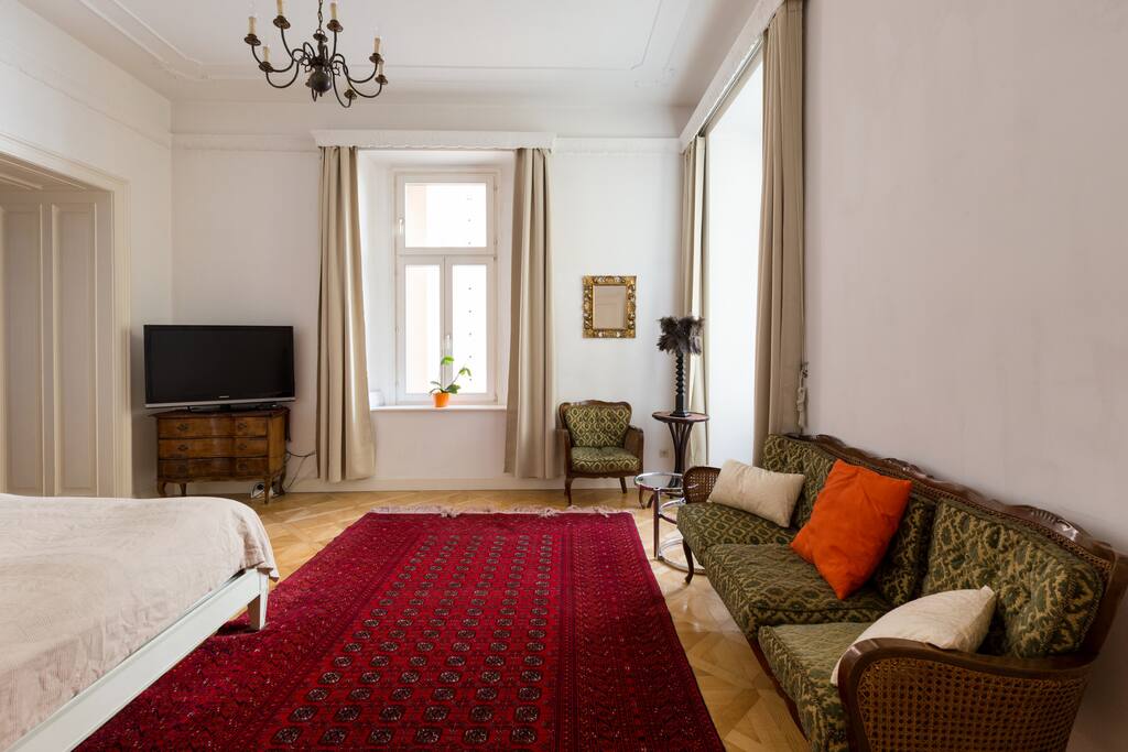 2nd double bed in separate bedroom with possible additional foldaway bed (storage room)