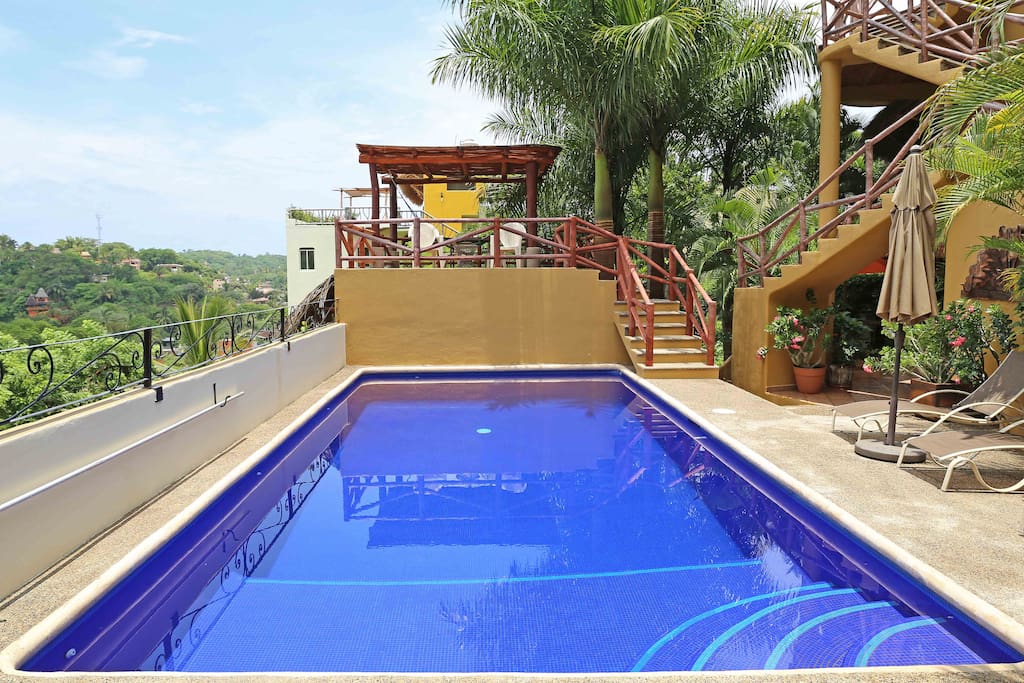Pool and pool terrace for all guest to enjoy.
