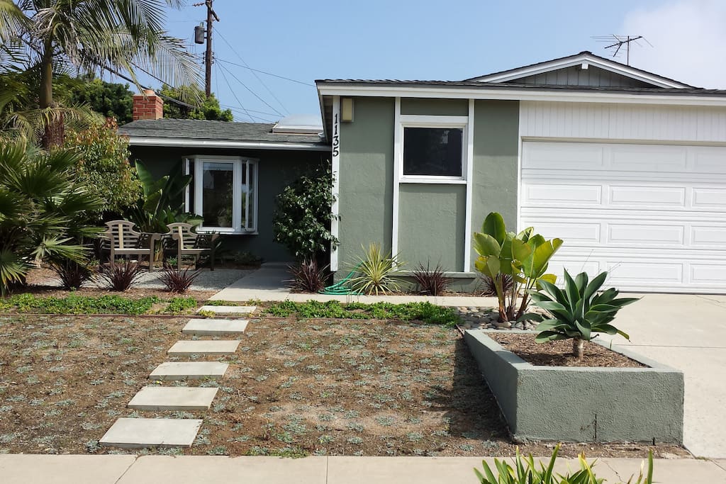 The lawn has grown in since this photo. Front entrance.