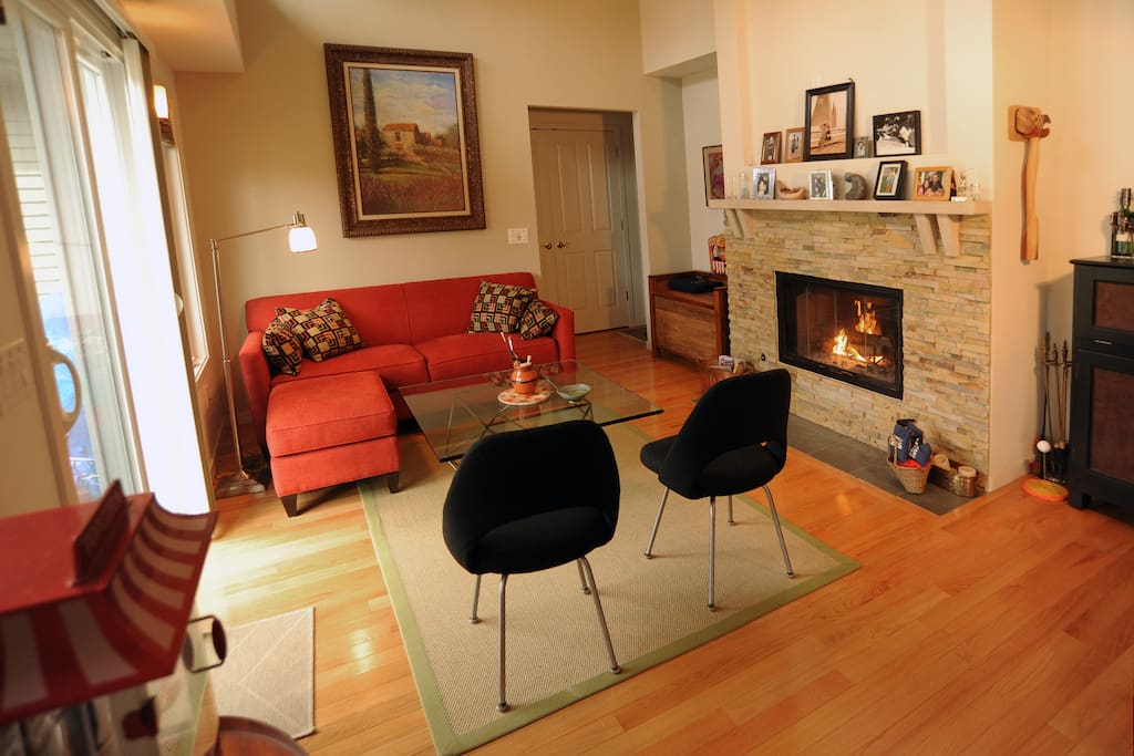 The hearth room, very cozy, nice for conversation and hanging out.
