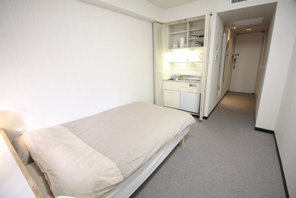 Room with kitchen