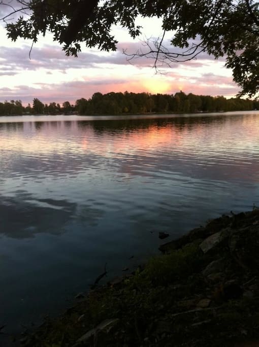 view from cottage deck