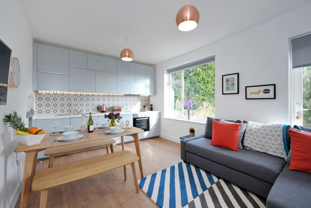 A comfortable and sociable open plan space from which to enjoy fabulous view