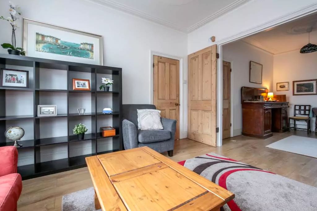Main lounge sofa bed, HD internet TV, WiFi, blue tooth sound bar, period features, wooden floors