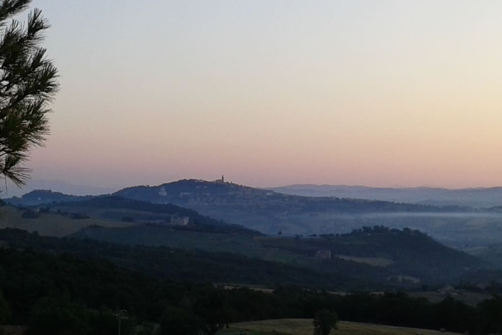 view from roof terrace at dawn